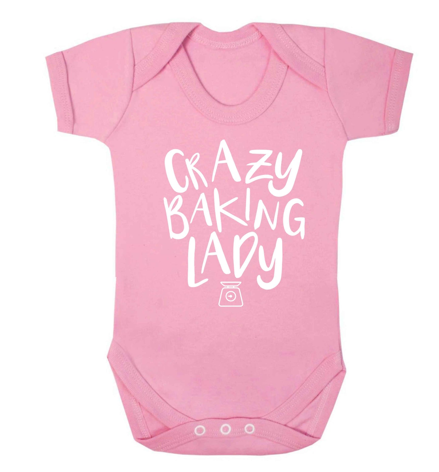 Crazy baking lady Baby Vest pale pink 18-24 months