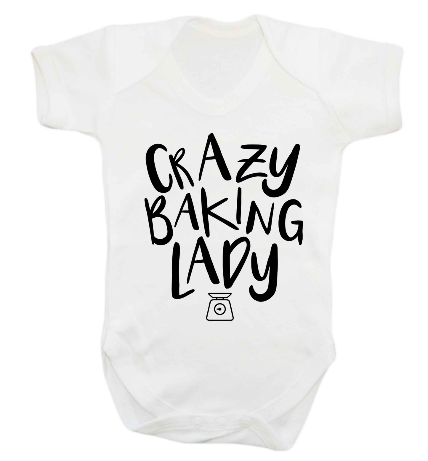 Crazy baking lady Baby Vest white 18-24 months