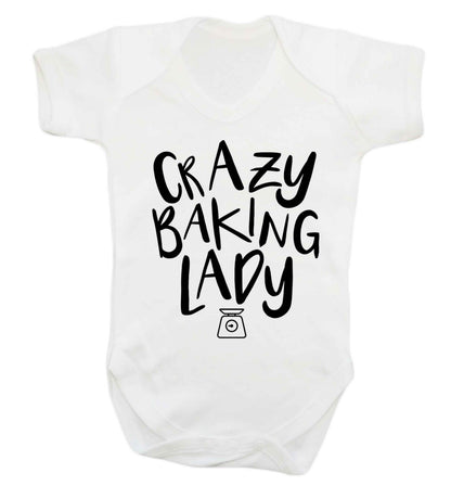 Crazy baking lady Baby Vest white 18-24 months