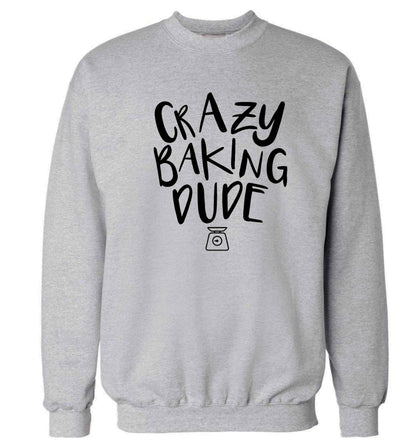 Crazy baking dude Adult's unisex grey Sweater 2XL