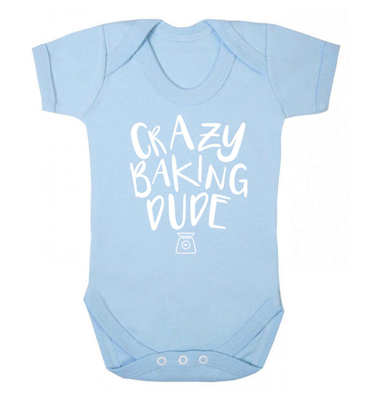 Crazy baking dude Baby Vest pale blue 18-24 months