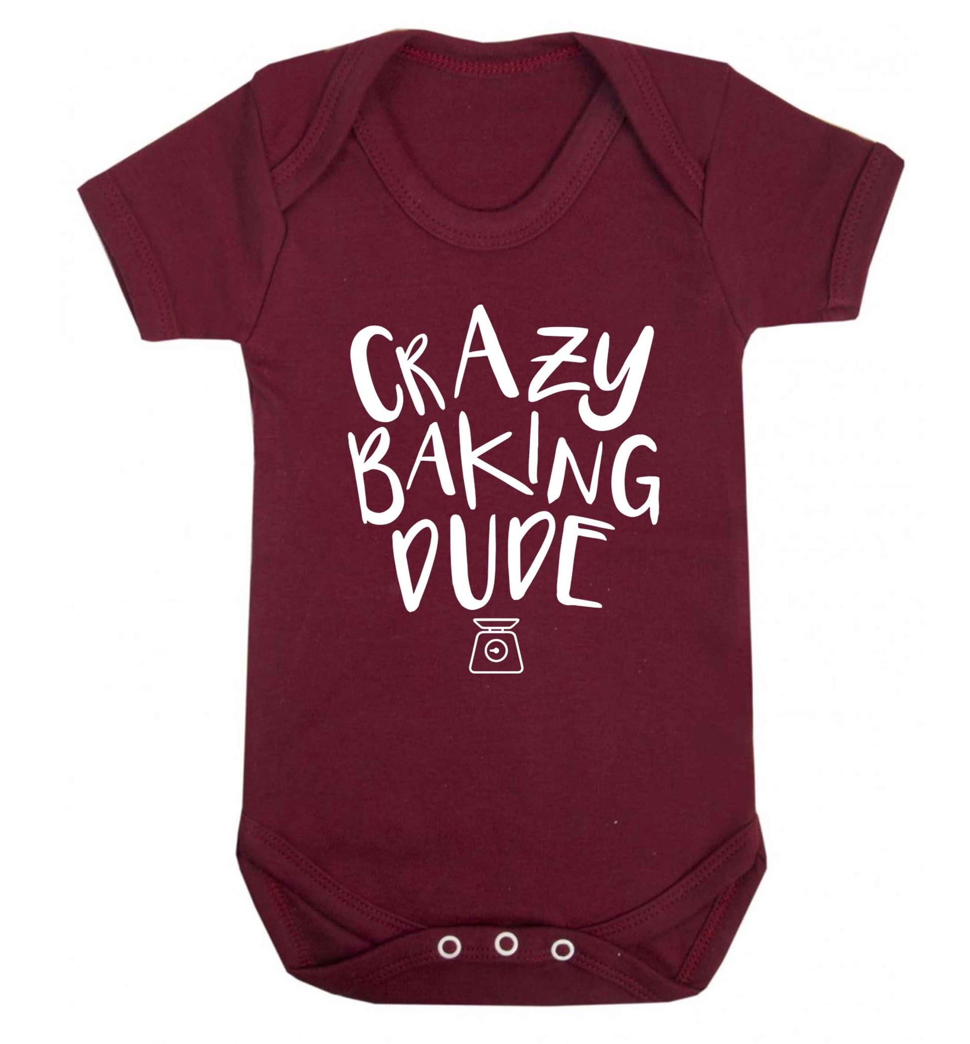 Crazy baking dude Baby Vest maroon 18-24 months