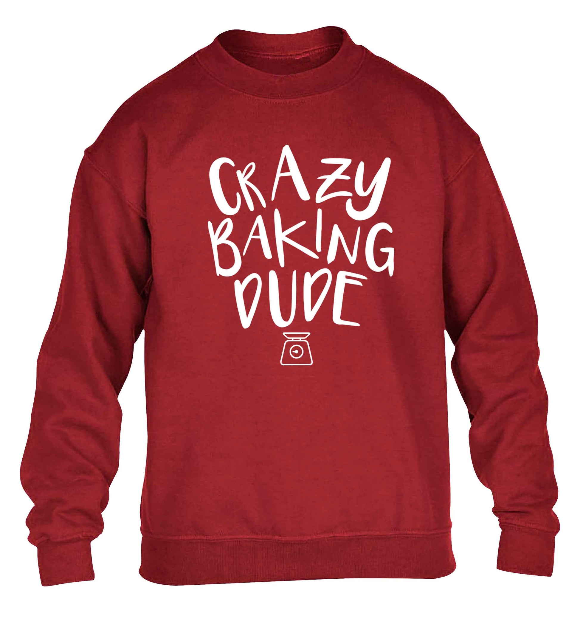 Crazy baking dude children's grey sweater 12-13 Years