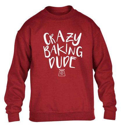 Crazy baking dude children's grey sweater 12-13 Years