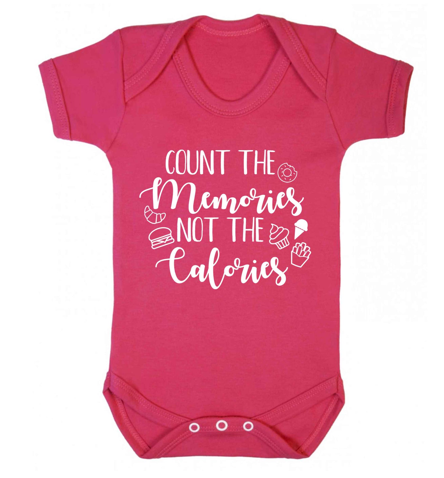Count the memories not the calories Baby Vest dark pink 18-24 months