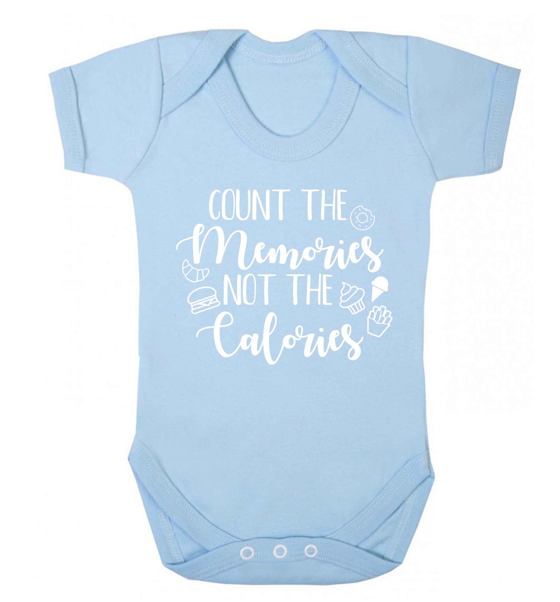 Count the memories not the calories Baby Vest pale blue 18-24 months