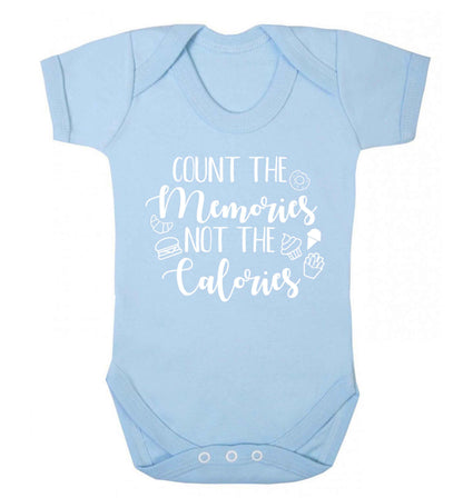 Count the memories not the calories Baby Vest pale blue 18-24 months