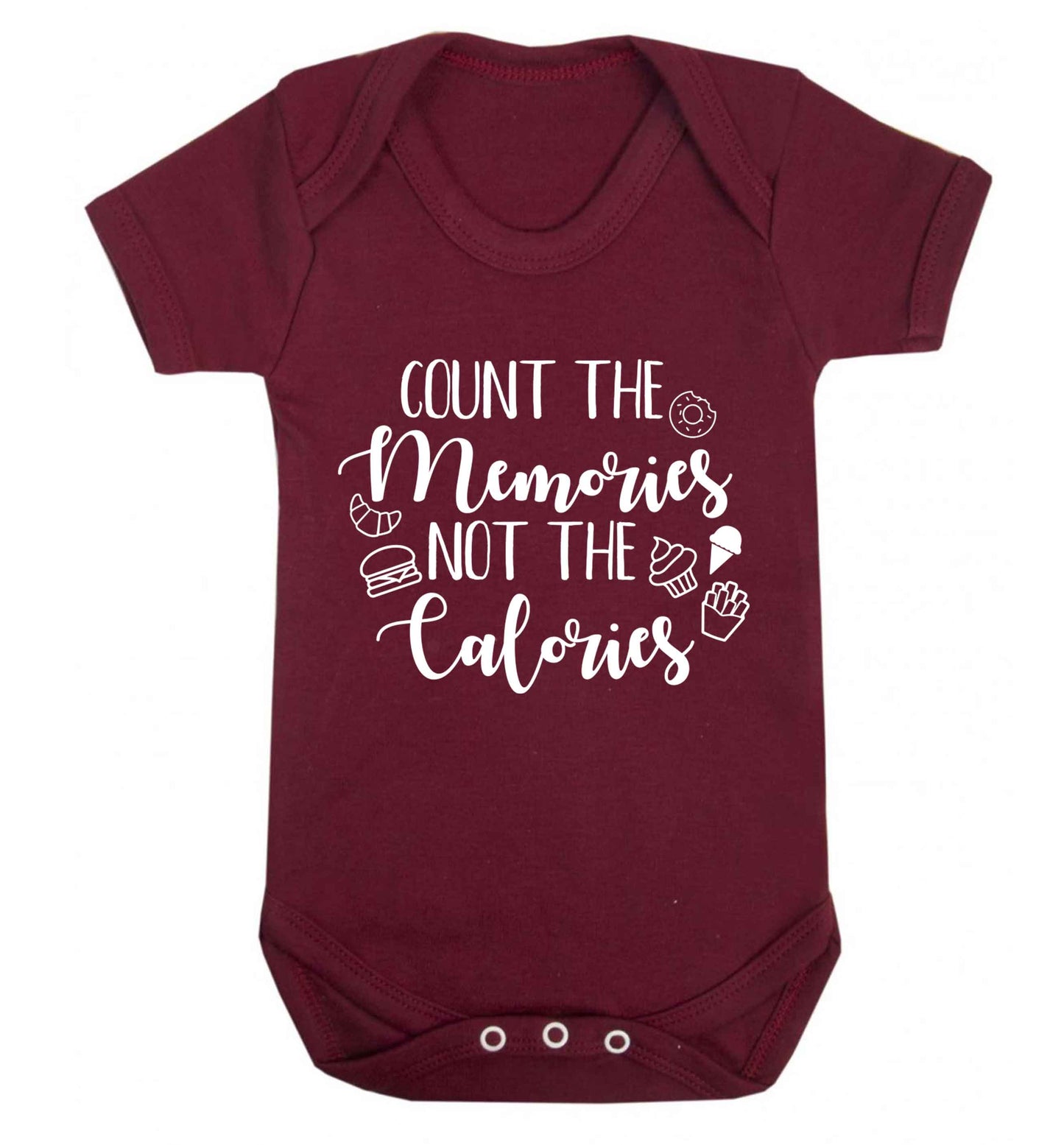 Count the memories not the calories Baby Vest maroon 18-24 months