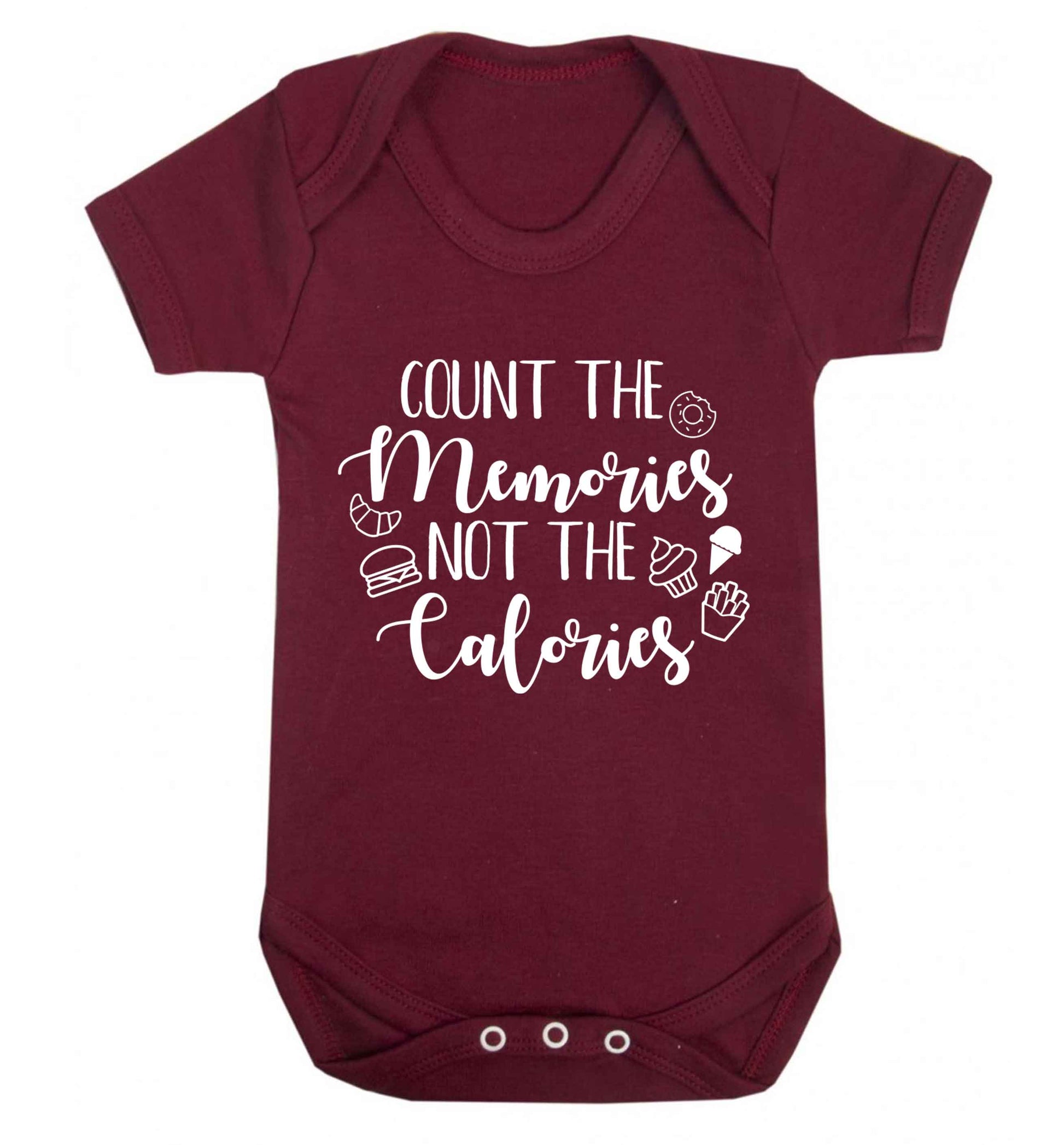 Count the memories not the calories Baby Vest maroon 18-24 months