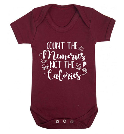 Count the memories not the calories Baby Vest maroon 18-24 months
