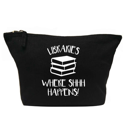 Libraries where shh happens! | makeup / wash bag