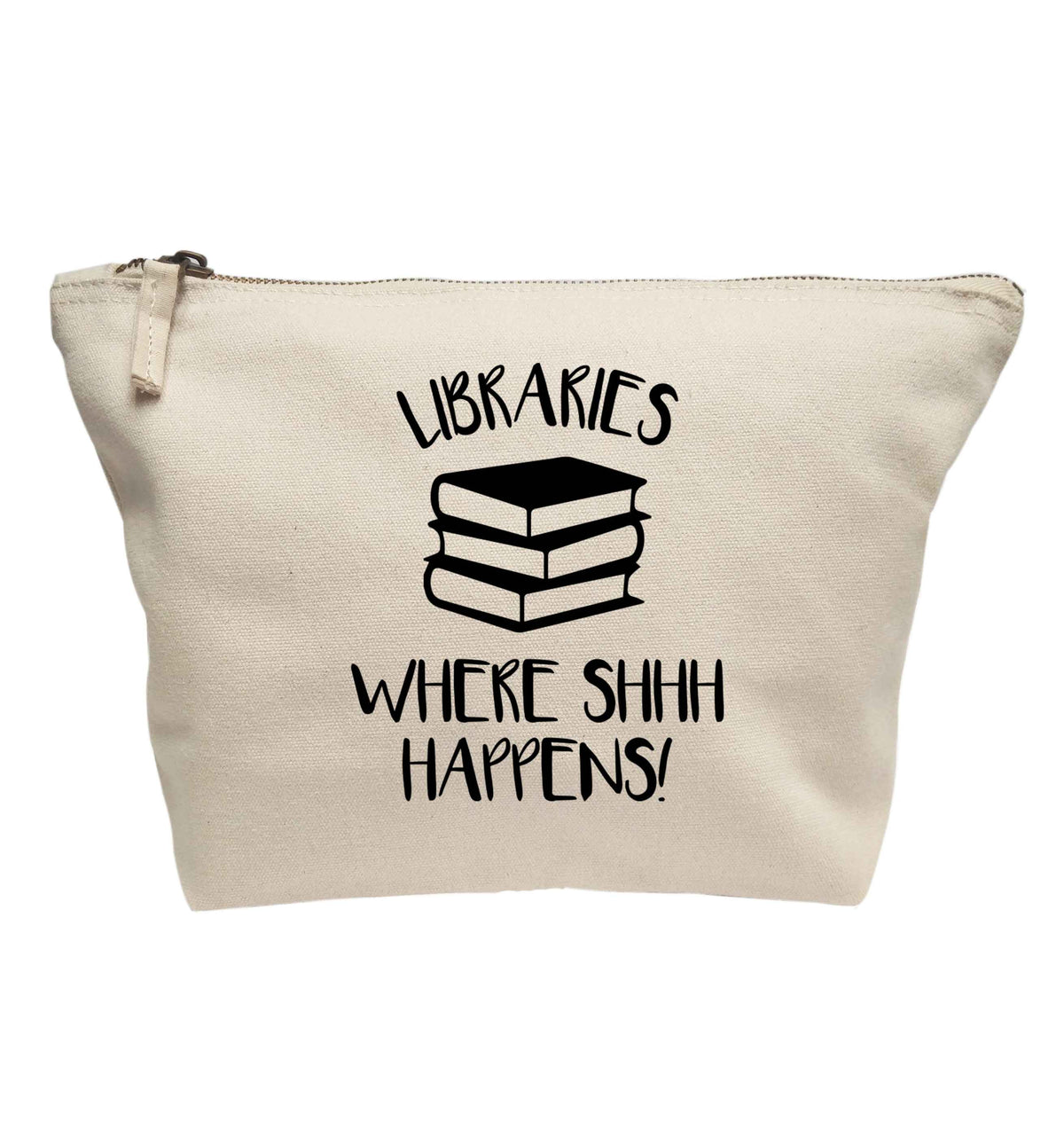 Libraries where shh happens! | makeup / wash bag