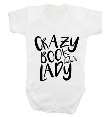 Crazy book lady Baby Vest white 18-24 months