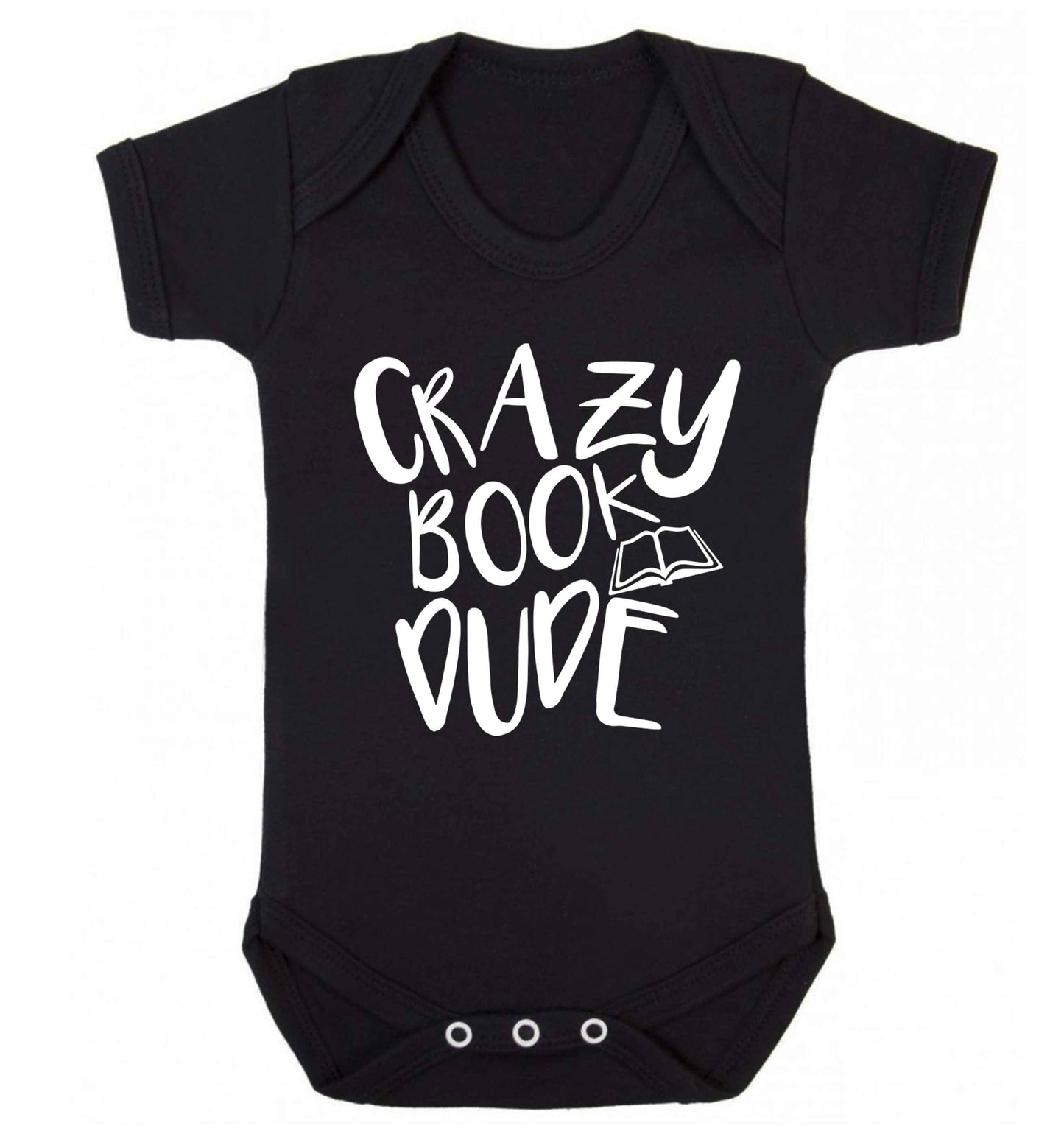 Crazy book dude Baby Vest black 18-24 months