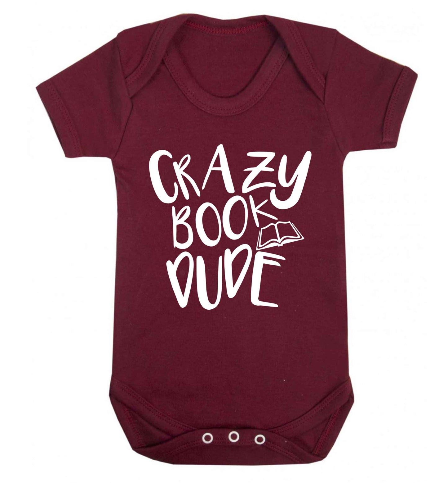 Crazy book dude Baby Vest maroon 18-24 months