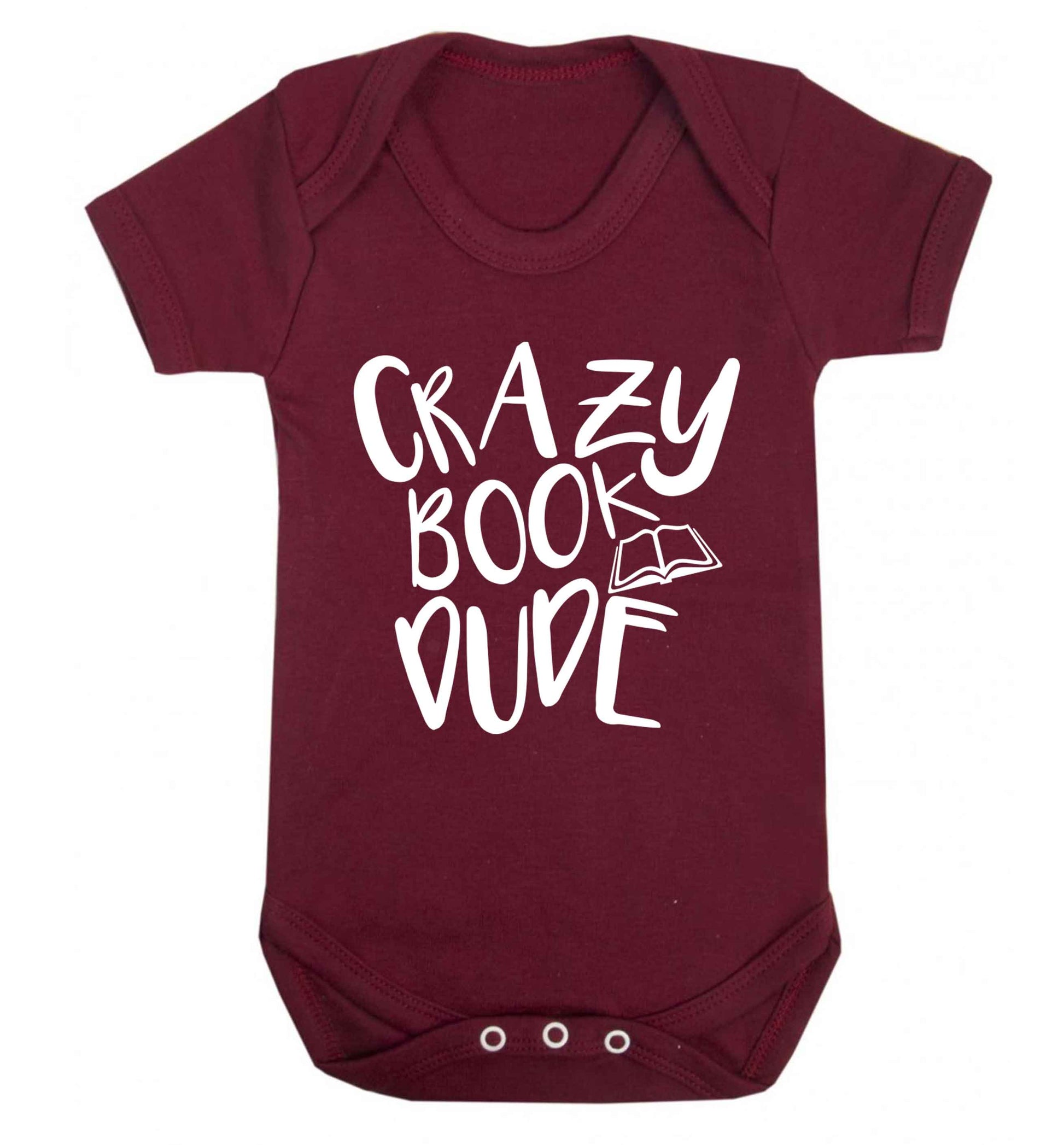 Crazy book dude Baby Vest maroon 18-24 months