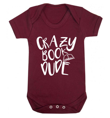 Crazy book dude Baby Vest maroon 18-24 months