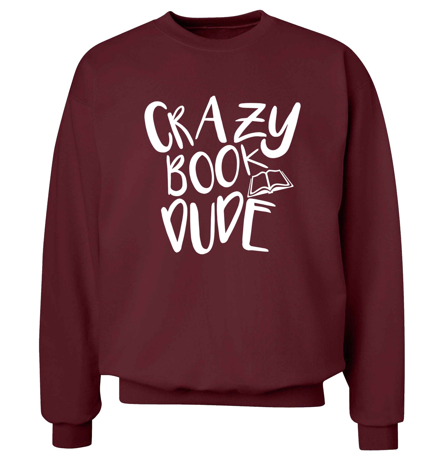 Crazy book dude Adult's unisex maroon Sweater 2XL