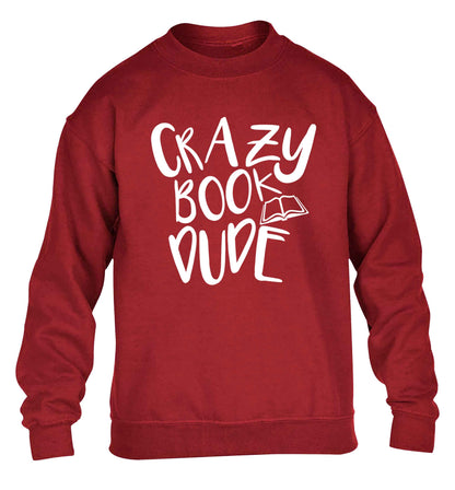 Crazy book dude children's grey sweater 12-13 Years