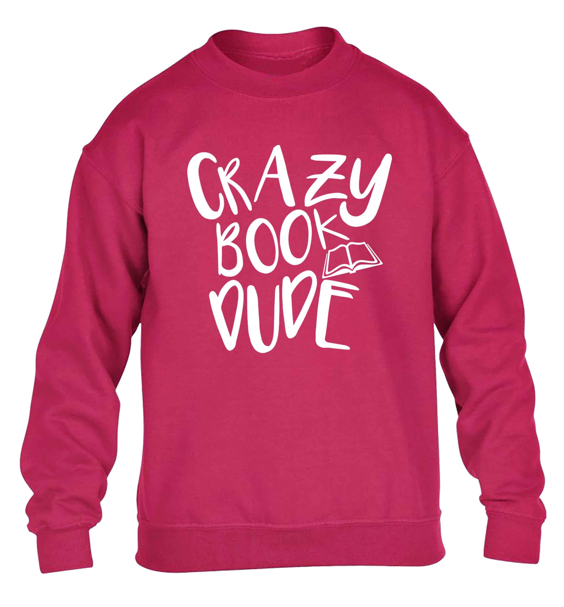 Crazy book dude children's pink sweater 12-13 Years