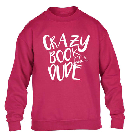 Crazy book dude children's pink sweater 12-13 Years