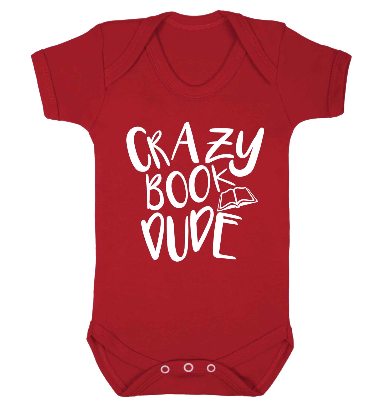 Crazy book dude Baby Vest red 18-24 months