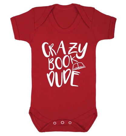 Crazy book dude Baby Vest red 18-24 months