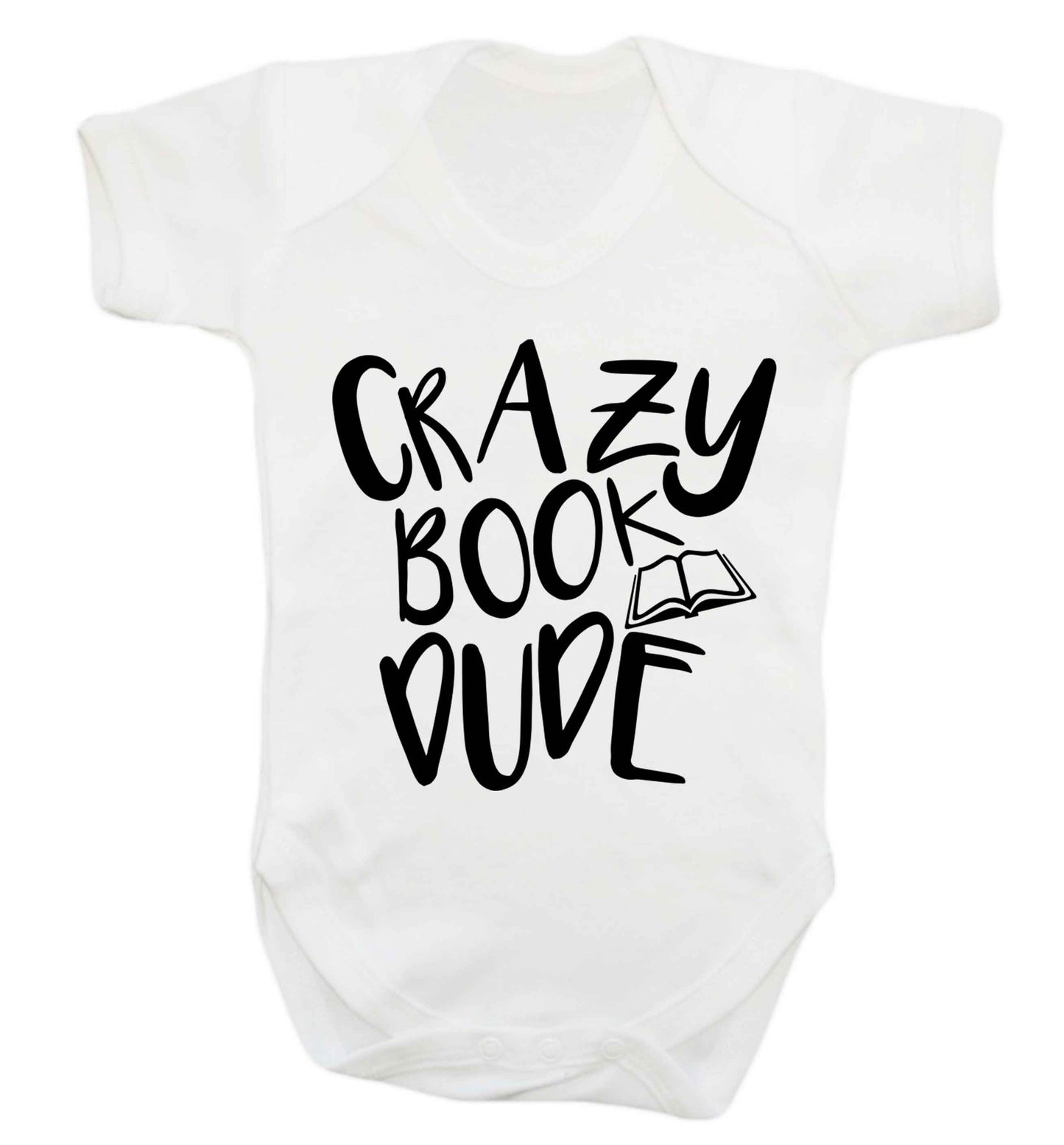 Crazy book dude Baby Vest white 18-24 months