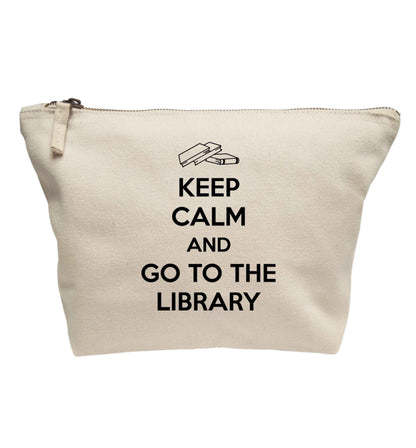 Keep calm and go to the library | makeup / wash bag