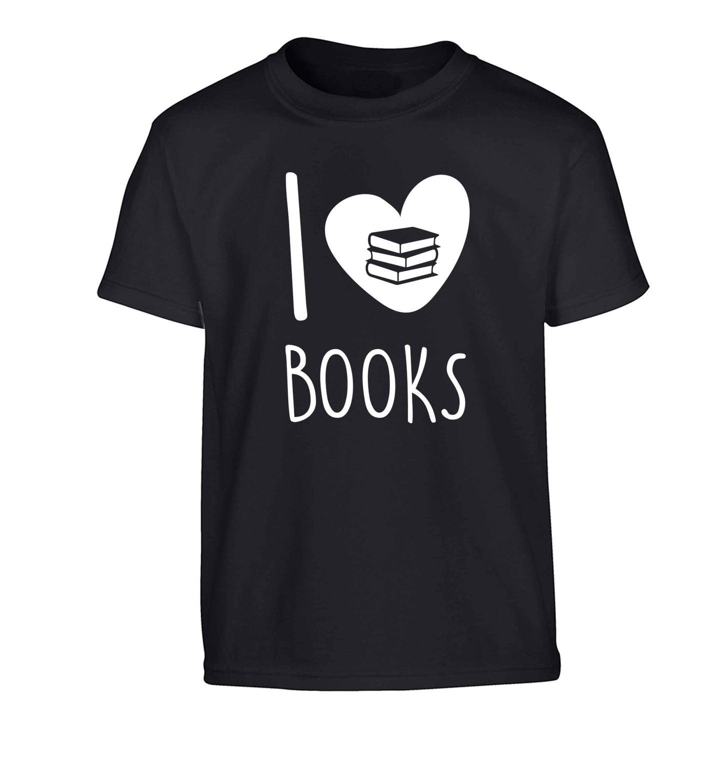 I love books Children's black Tshirt 12-13 Years