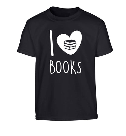 I love books Children's black Tshirt 12-13 Years
