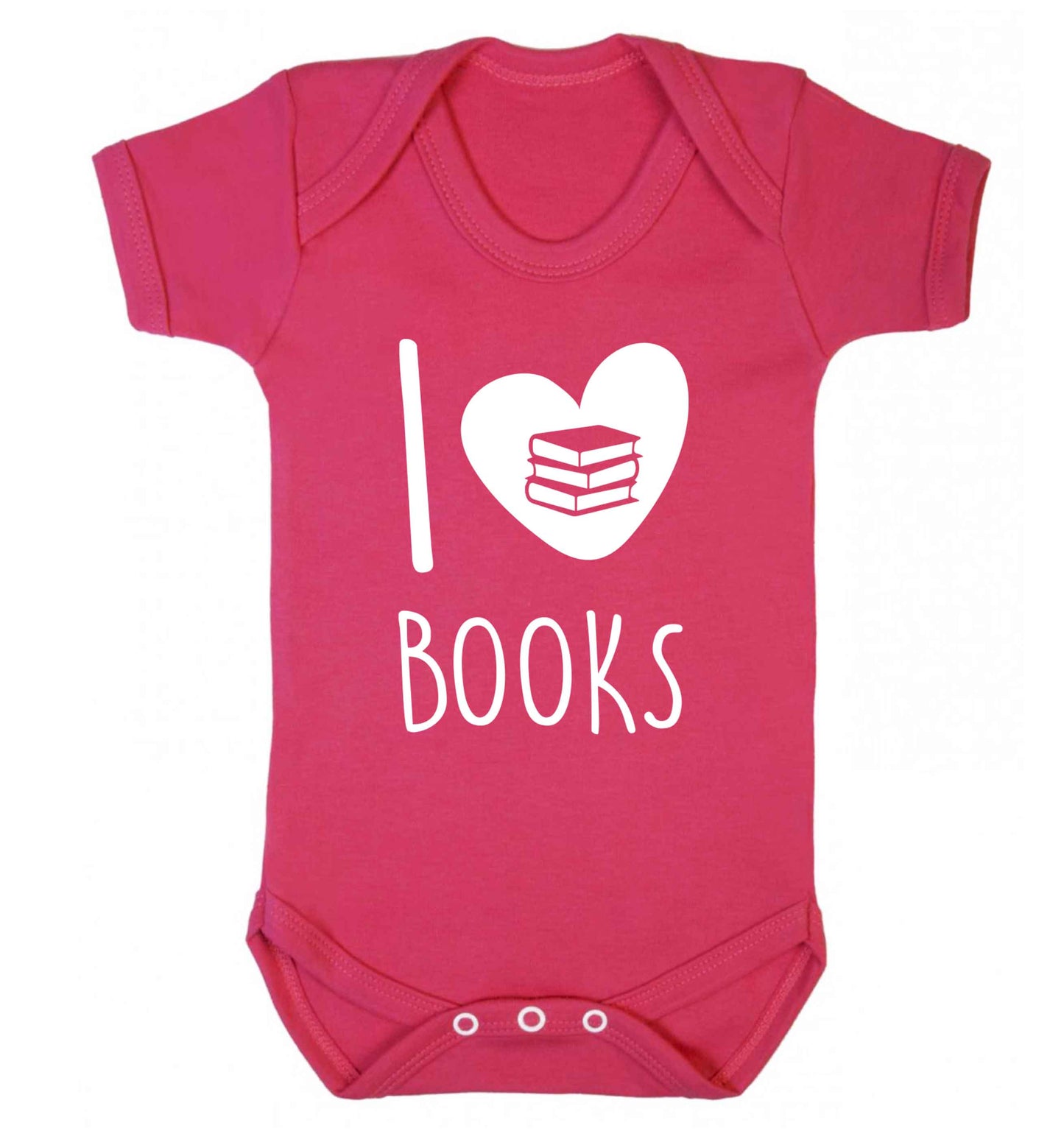 I love books Baby Vest dark pink 18-24 months