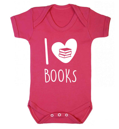 I love books Baby Vest dark pink 18-24 months