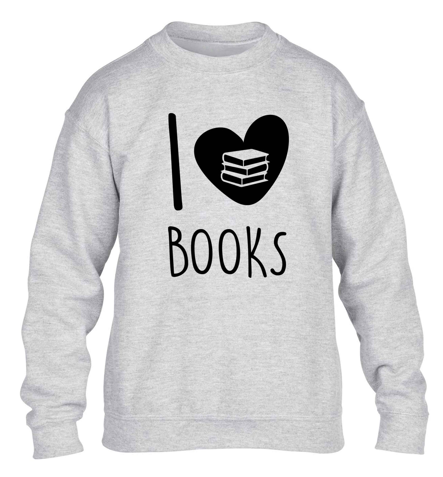 I love books children's grey sweater 12-13 Years