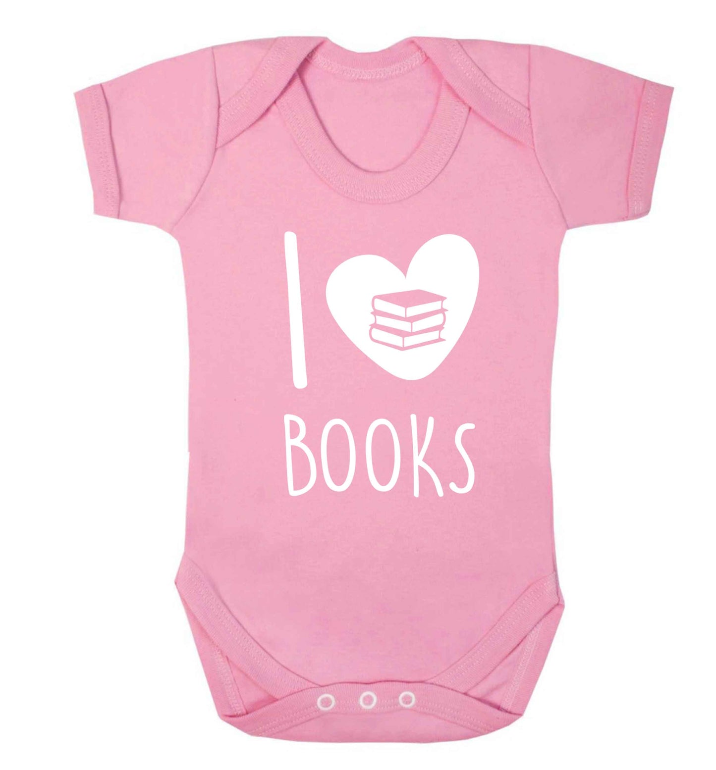I love books Baby Vest pale pink 18-24 months