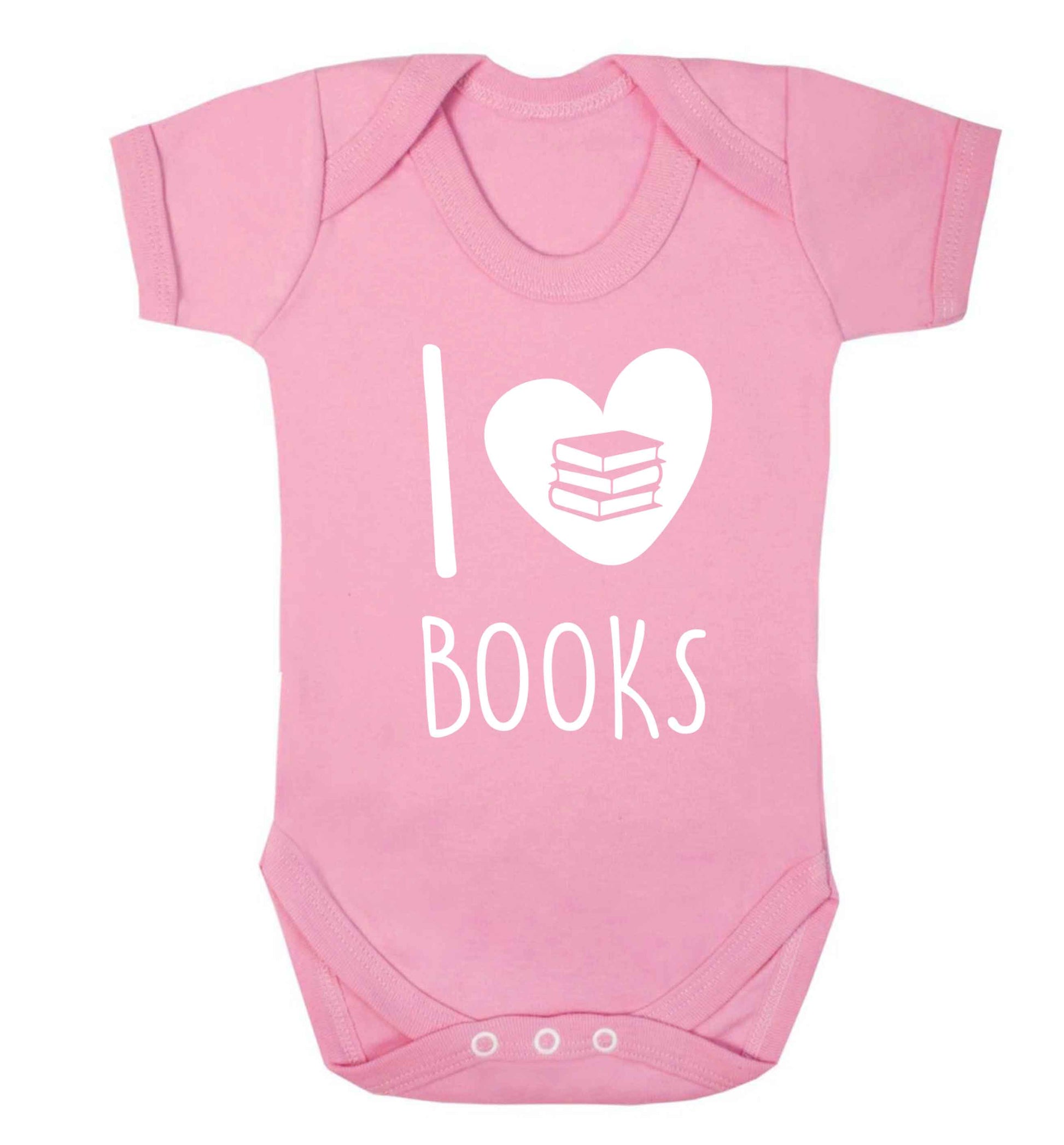 I love books Baby Vest pale pink 18-24 months