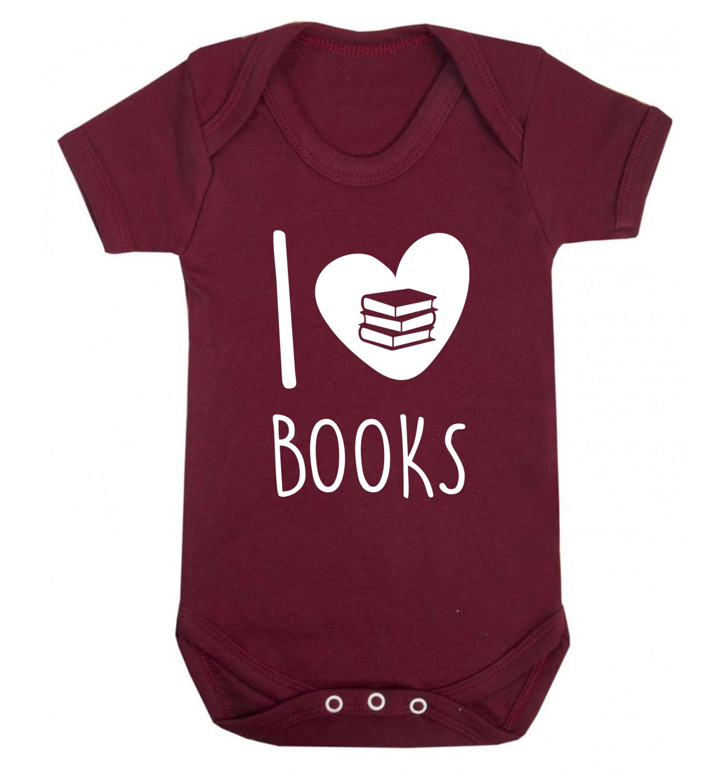 I love books Baby Vest maroon 18-24 months