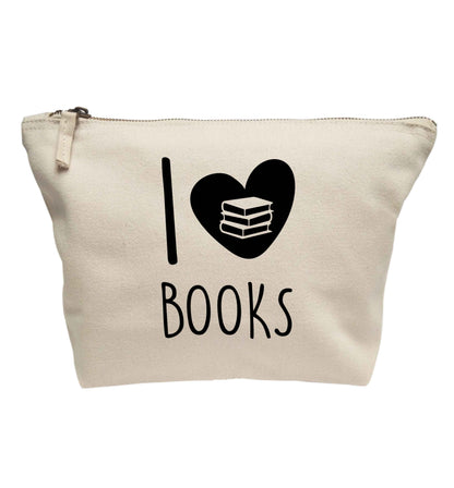 I love books | makeup / wash bag