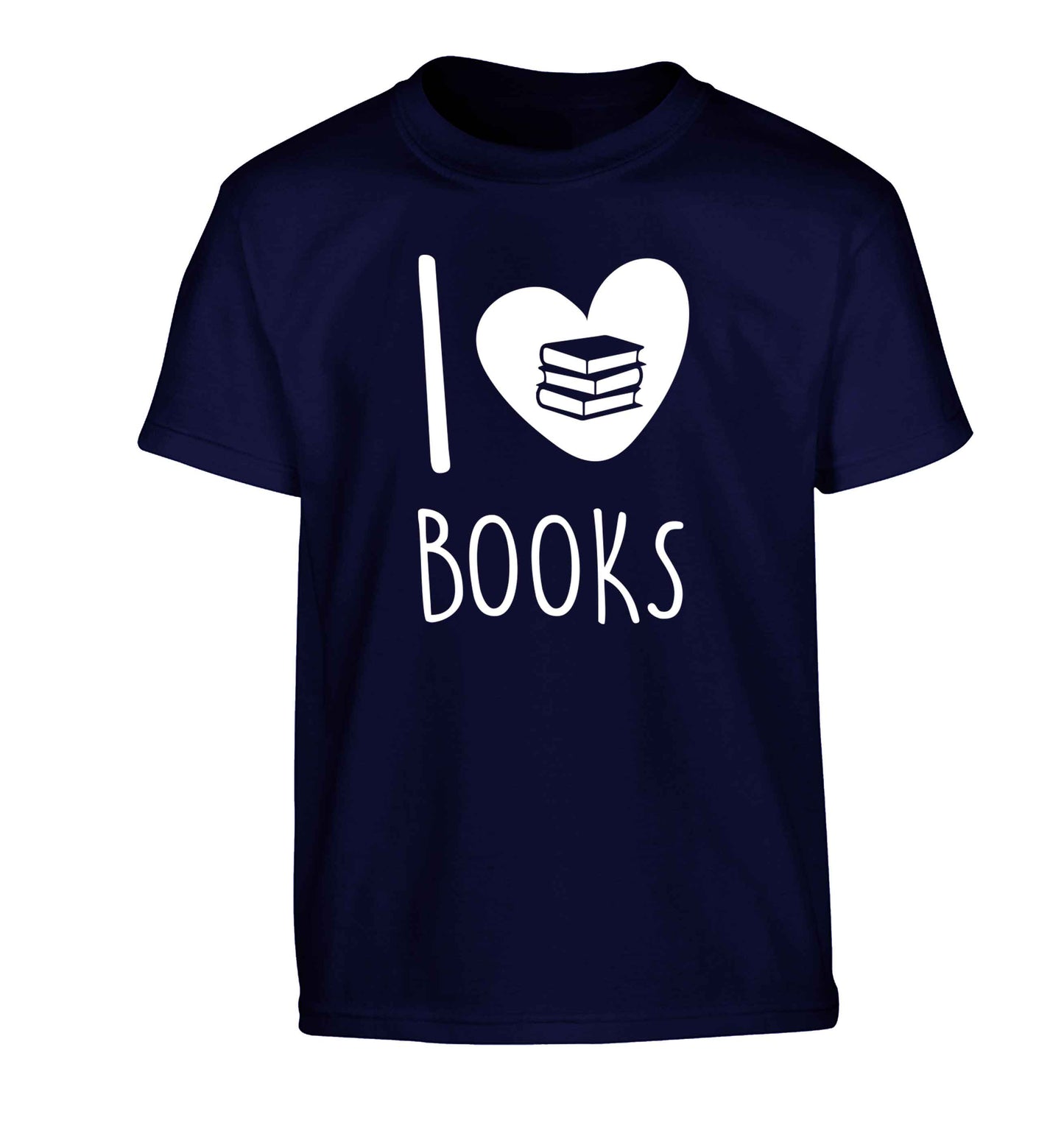 I love books Children's navy Tshirt 12-13 Years