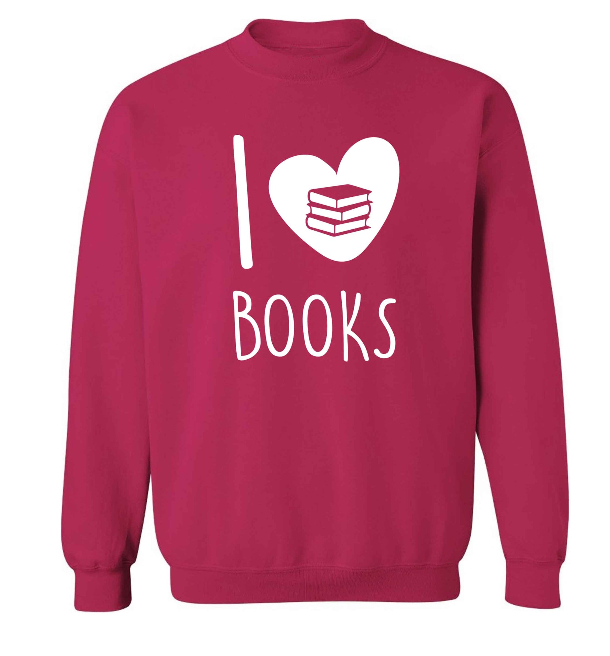 I love books Adult's unisex pink Sweater 2XL
