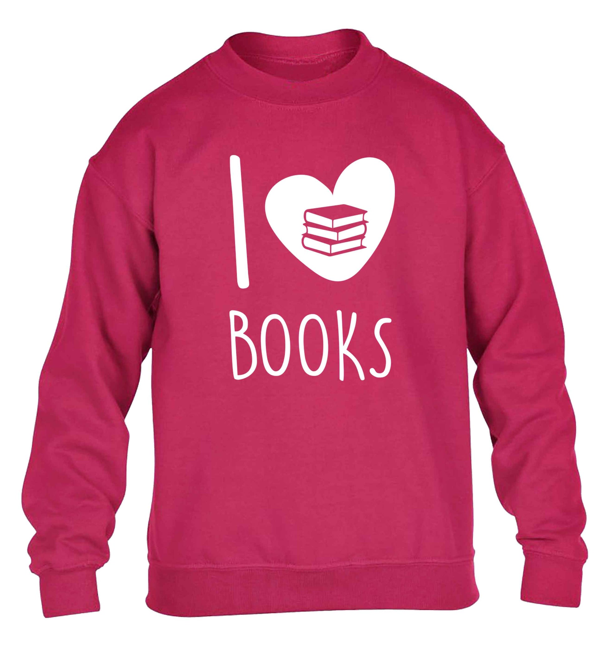 I love books children's pink sweater 12-13 Years