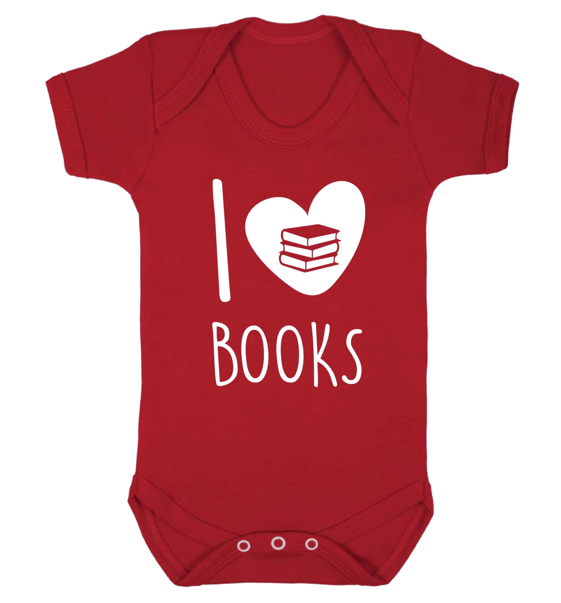 I love books Baby Vest red 18-24 months