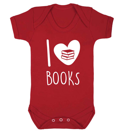 I love books Baby Vest red 18-24 months