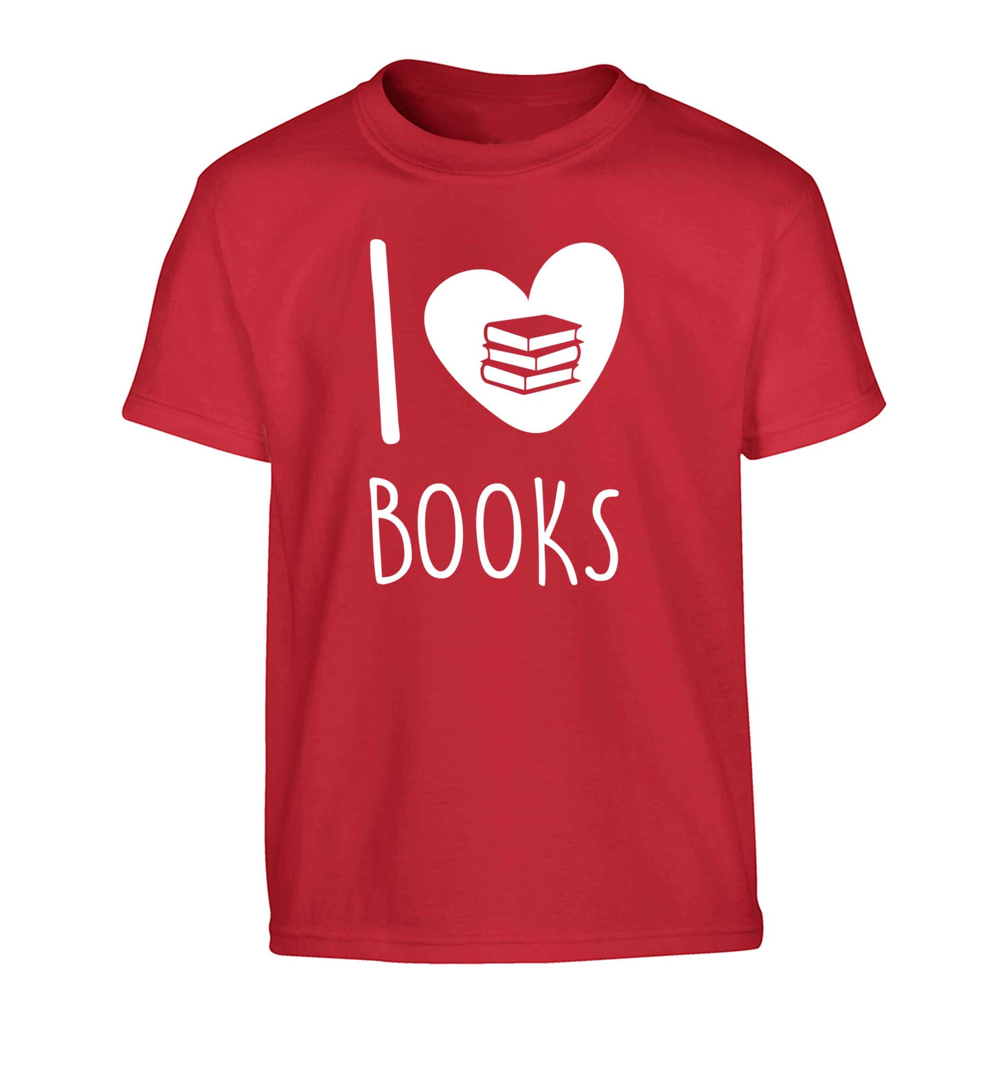 I love books Children's red Tshirt 12-13 Years