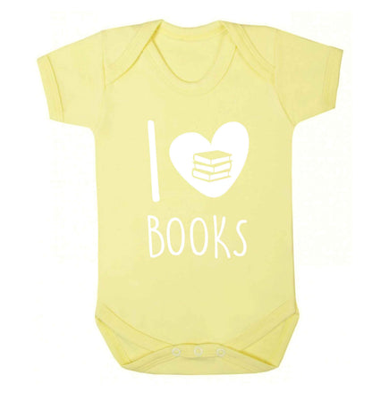 I love books Baby Vest pale yellow 18-24 months