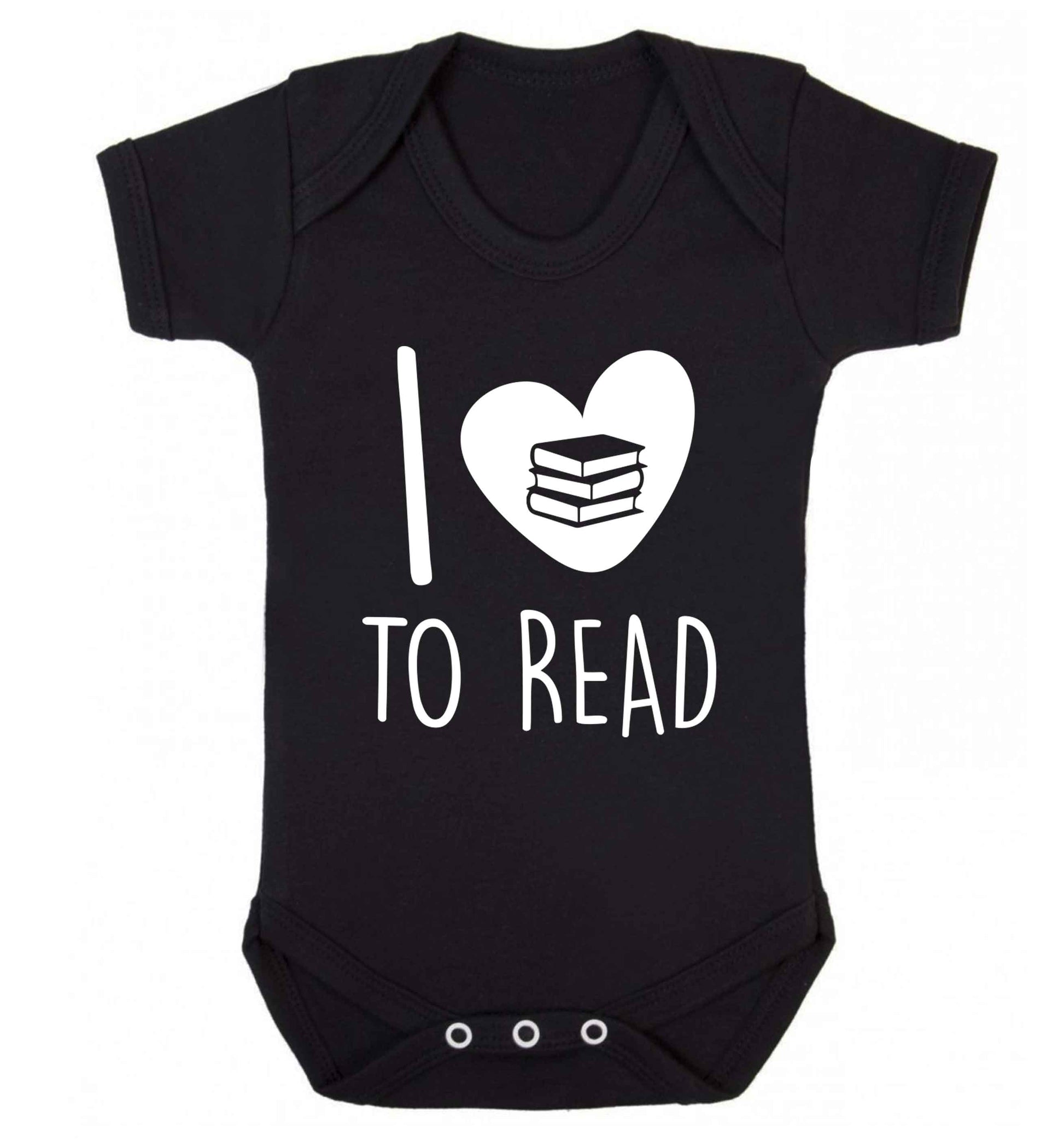 I love to read Baby Vest black 18-24 months