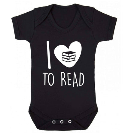 I love to read Baby Vest black 18-24 months