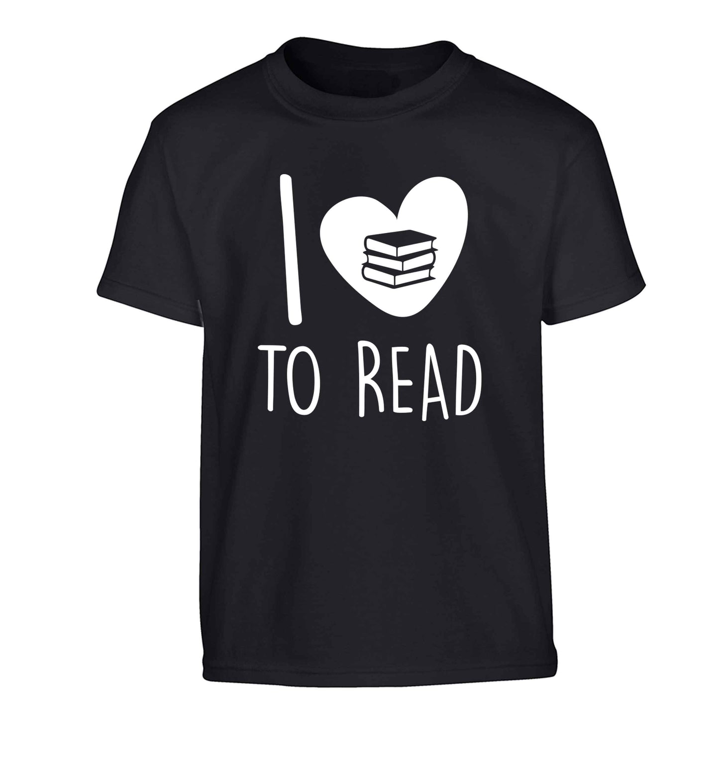 I love to read Children's black Tshirt 12-13 Years