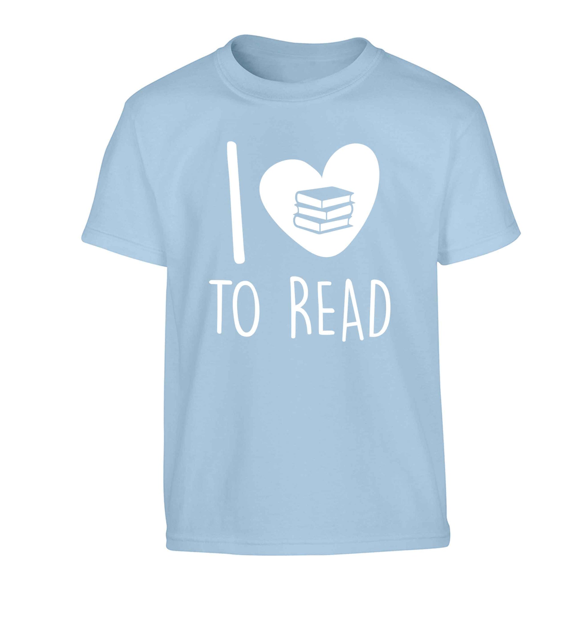 I love to read Children's light blue Tshirt 12-13 Years
