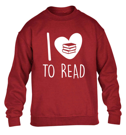 I love to read children's grey sweater 12-13 Years